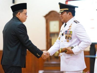 Pelantikan Nur Kholis dan Mohamad Taufik Kurniawan sebagai Pj Bupati Pasuruan dan Pj Walikota Probolinggo.