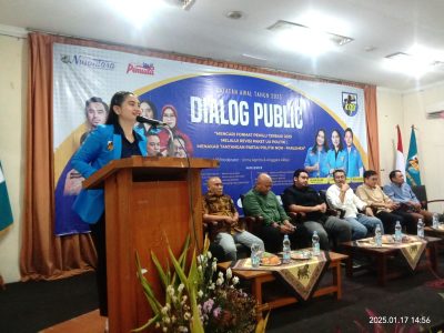 Ketua Umum DPP KNPI, Putri Khairunnisa dalam Diskusi Publik DPP KNPI di Gedung Joeang Jakarta pada Jum'at (17/1/2025).