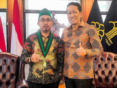 Bidang Hukum, Pertahanan dan Keamanan Pengurus Besar Himpunan Mahasiswa Islam memaparkan program kerja kepada Menteri Hukum yakni Dr. Supratman Andi Agtas, S.H., M.H., hal ini sebagai komitmen HMI dalam mendorong reformasi hukum dan supremasi hukum nasional (15/1) kemarin. Sumber foto : Instagram @officialrrs7