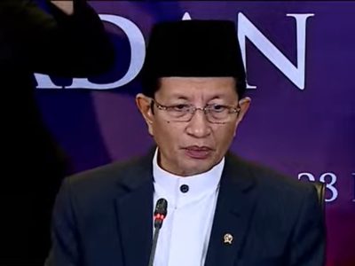 Menteri Agama Nasaruddin Umar dalam Sidang Itsbat Penetapan 1 Ramadhan 1446 H di Jakarta pada Jum'at (28/2/2025).