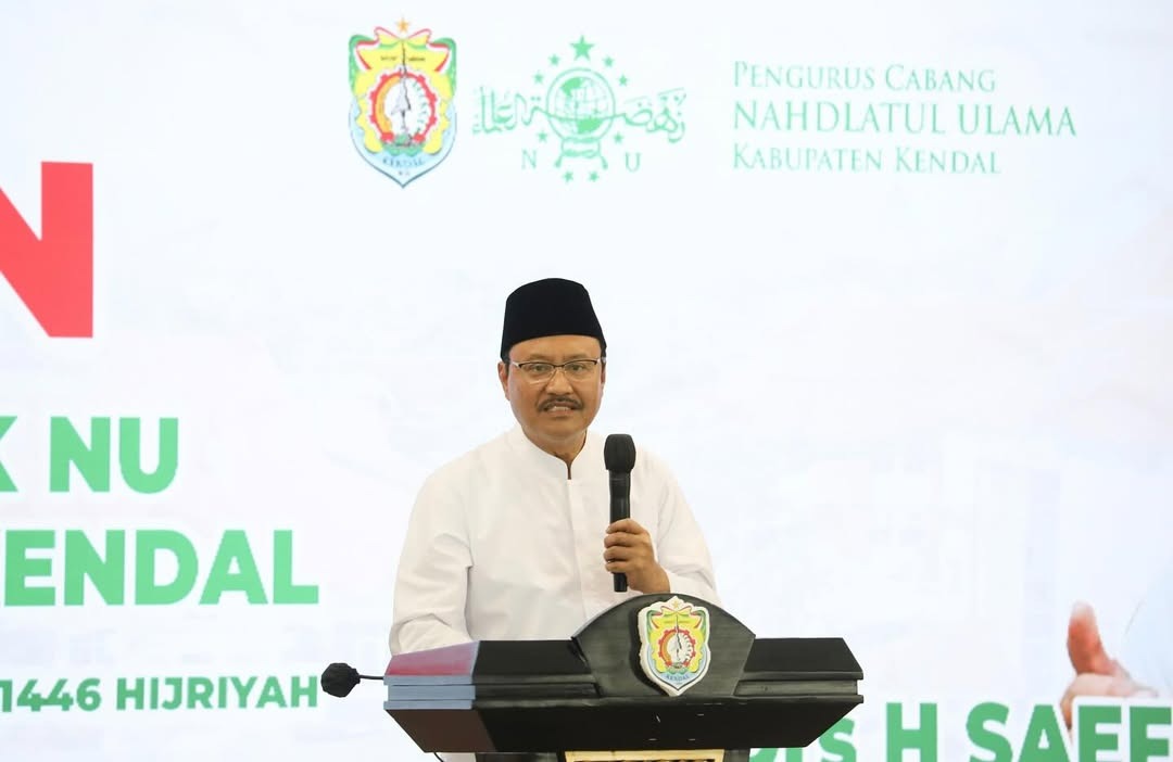 Mensos RI Syaifullah Yusuf dalam sebuah acara PCNU Kendal pada Minggu (27/4/2025).