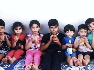 Anak-anak dari Dr A'laa An-Najar yang menjadi korban tewas kebrutalan Israel.