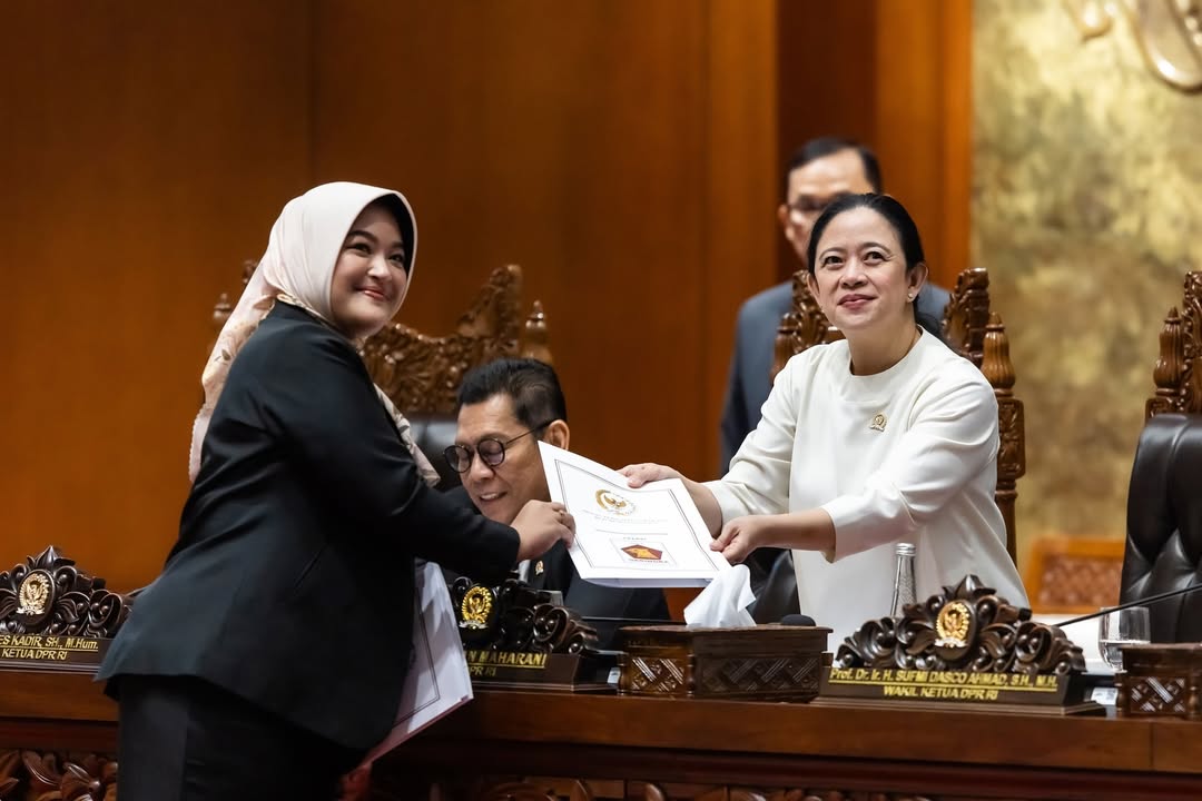 Puan Maharani dalam Rapat Paripurna penutupan Masa Persidangan III 2024-2025 di Senayan Jakarta, Selasa (27/5/2025). Sumber foto : instagram @puanmaharaniri