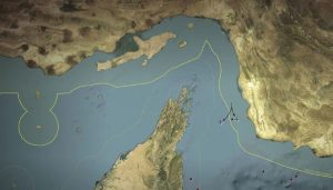 Representasi visual jalur pengiriman minyak utama "Selat Hormuz". Sumber foto : Reuters