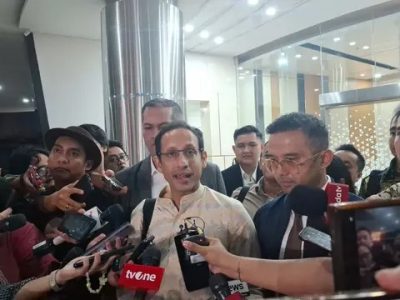 Nadiem Makarim seusai diperiksa Kejagung, Senin (23/06/2025).
