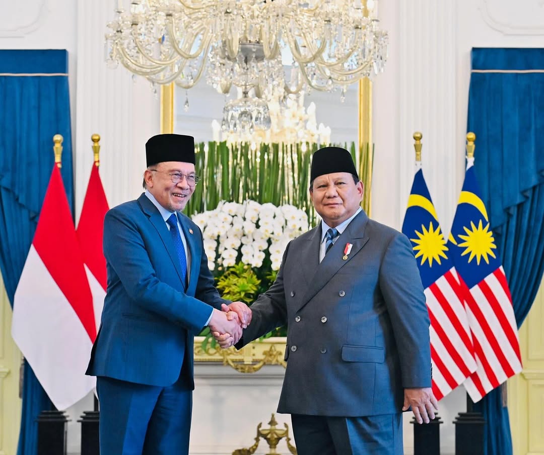 Presiden Prabowo dan PM Malaysia Anwar Ibrahim. Sumber foto : Sekretariat Kabinet.