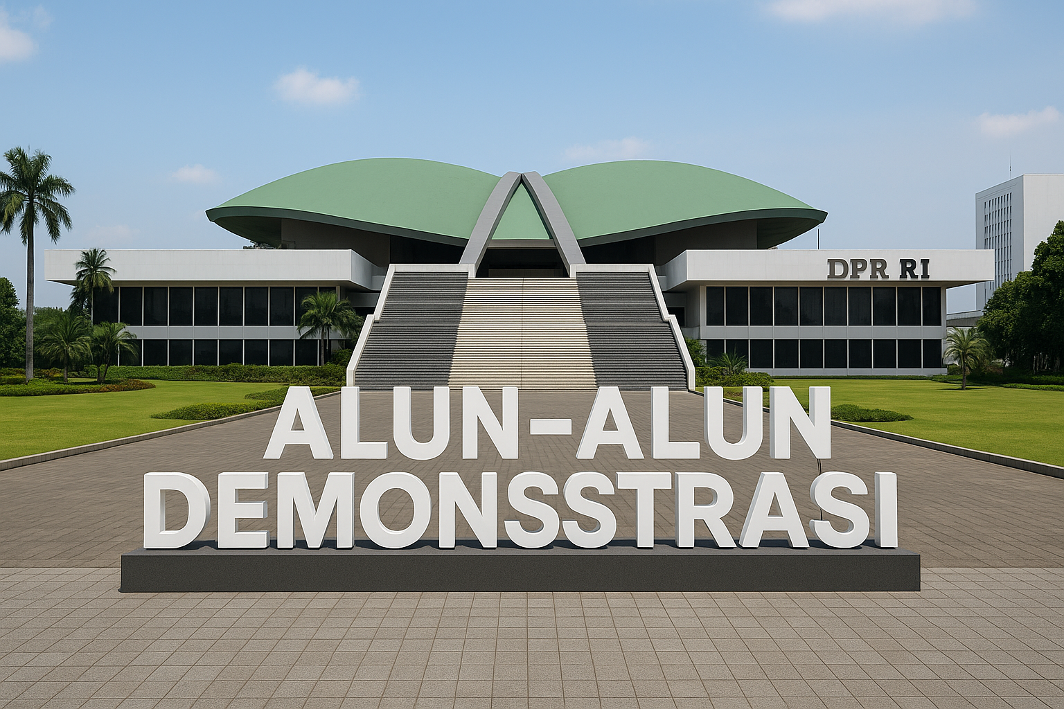 Ilustrasi Alun-Alun Demonstrasi